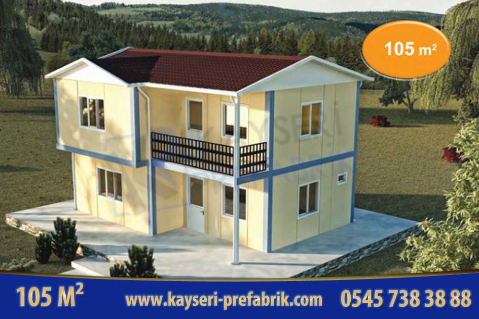 Kırşehir 105 m² İki Katlı Prefabrik Ev