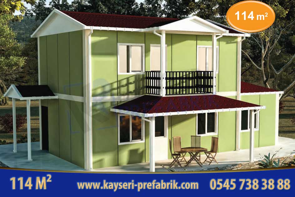 Kırşehir 114 m² İki Katlı Prefabrik Ev
