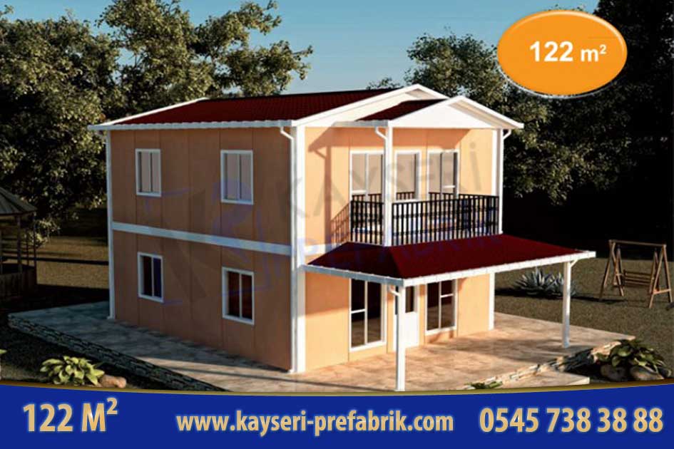 Kırşehir 122 m² İki Katlı Prefabrik Ev