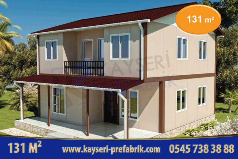Kırşehir 131 m² İki Katlı Prefabrik Ev