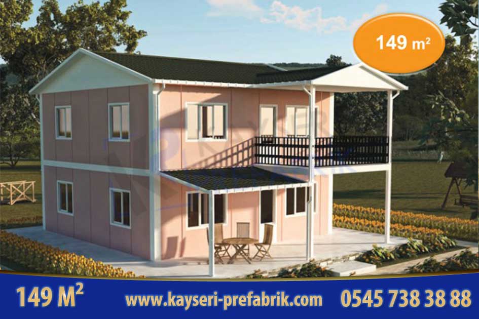 Kırşehir 149 m² İki Katlı Prefabrik Ev