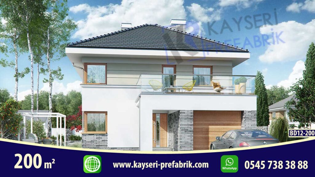 Kırşehir 200 m² Dubleks Butik Prefabrik Villa – Model 2