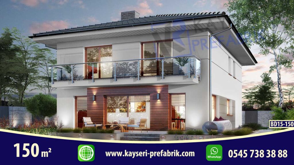 Kırşehir 150 m² Dubleks Butik Prefabrik Villa – Model 2