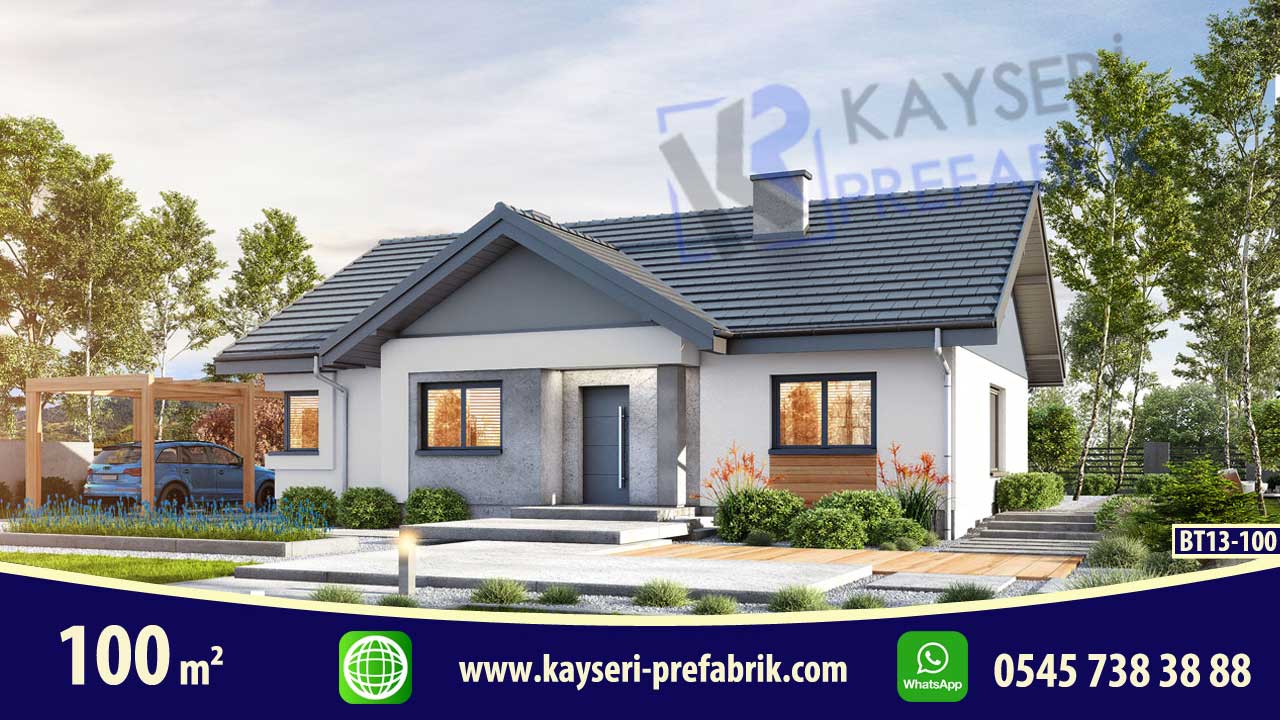 Kırşehir 100 m² Butik Prefabrik Villa – Model 2